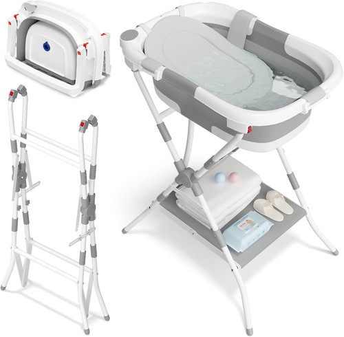 Foldable baby bath with - bath,