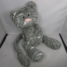 Jellycat - Merryday Cat - Medium Retired Plush Soft Toy 16" Grey Tabby Kitty