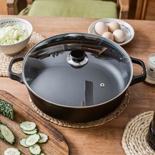 Pre-Seasoned Frying Pan Outdoor Kitchen Cooking Cast Iron Skillet Pots with Lid