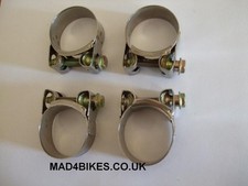 YAMAHA XJ 900 DIVERSION STAINLESS STEEL EXHAUST CLAMPS XJ900 X 4 CLAMPS