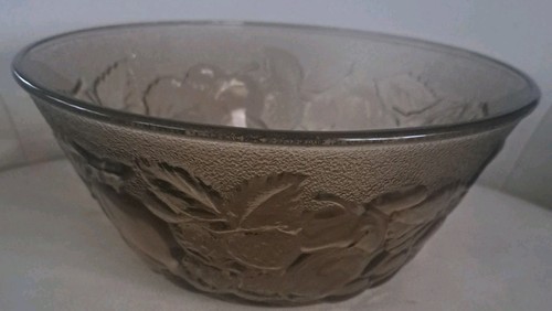 Vintage smoked glass fruit - smoked,