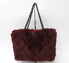 CHANEL CC Fur Chain Tote Bag