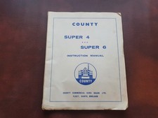 County Super 4 & Super 6 tractors original 1960s operator's manual brochure