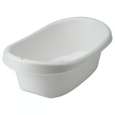 NEW IKEA LÄTTSAM Baby Bath White Turquoise Infant Toddler Lightweight Bathtub