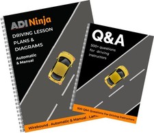 Driving lesson plan diagrams  AUTO & MANUAL + 500 Q&A questions book