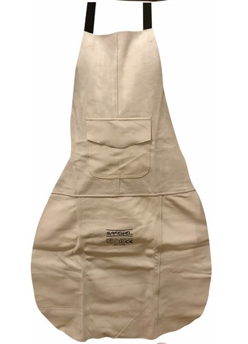 Premium white leather welders - white,