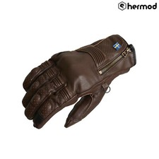 Halvarssons Hofors Short Leather Motorcycle Gloves - Brown