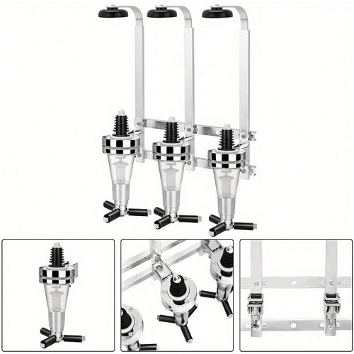 Bottle wall mounted bar - 3-bottle,