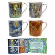 Set of 4 Van Gogh Art China Mugs Artist Tea Coffee Cups Gift Boxed