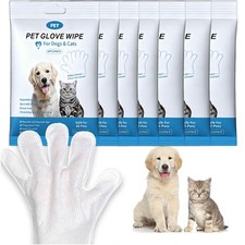 42PCS PAT Extra Thick Pet Bathing Wipes for Dogs & Cats, Dog Washing Gloves NEW
