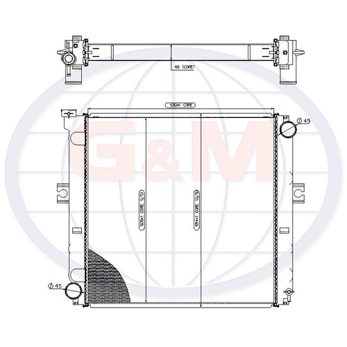 Radiator for toyota forklift - radiator,