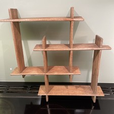 50s 60s Vintage Retro Wot  Not Wooden Display Wall Shelf Curios Ornaments. 52cm