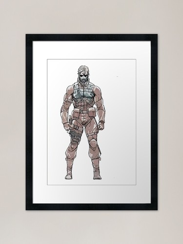 Solid snake concept framed - solid, art