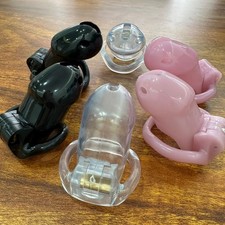 Male Chastity Cage with 4