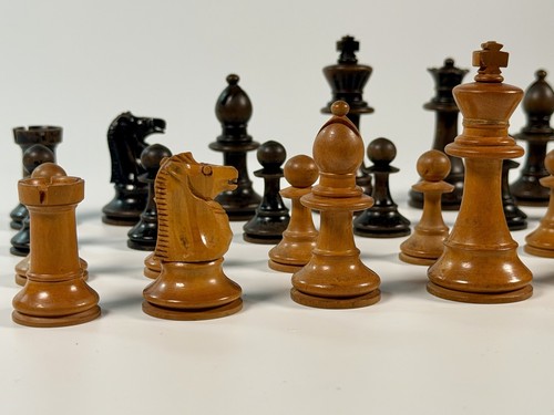 Vintage wooden staunton chess - vintage,