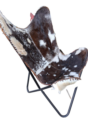 Cowhide easy chair