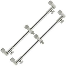 2 x Adjustable Short 25-40CM 3 Rod Solid Stainless Steel Carp Fishing Buzz Bars 