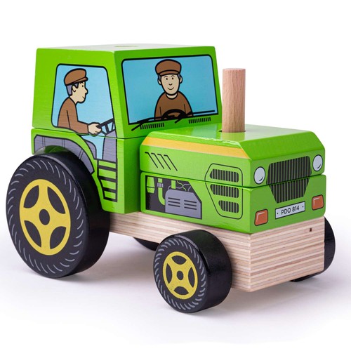 Bigjigs toys wooden stacking - wooden,