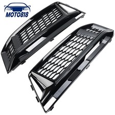 Air Vent Grille For AUDI A4 B9 S-LINE S4 16-18 Fog Light Bezel Pair Grill