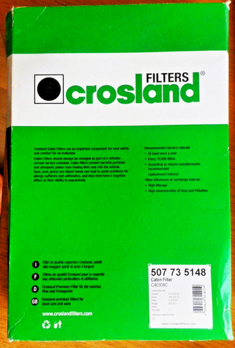 Crosland cabin filter - filter, car