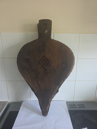Antique large leather wood - antique,