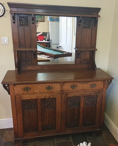 Antique oak sideboard dresser - oak,