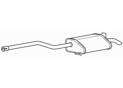 Quality rear exhaust silencer - rear,