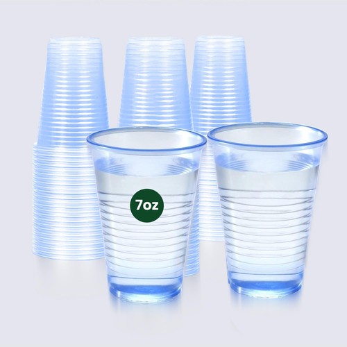 7oz blue cups reusable - reusable, plastic