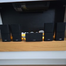 Bose Lifestyle/ Acoustimas Dual cube speakers x 4 & 1  Horizontal speaker 