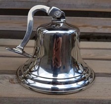 Wall Hanging 7" Large Ship Bell Bar Ships Bell Chrome Mounted School Bell