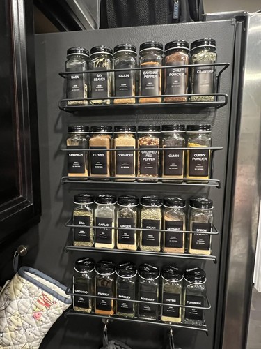 Glass spice jars - glass,