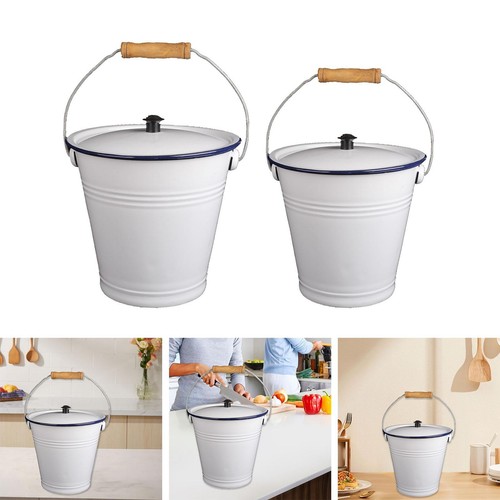 Durable metal enamel bucket - metal,