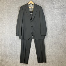 Giorgio Armani Suit Mens UK 40 Grey Bespoke MTM Fatto a Mano 2 Piece Pleated