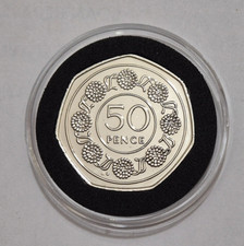 Gibraltar 1988 50p Pence coin