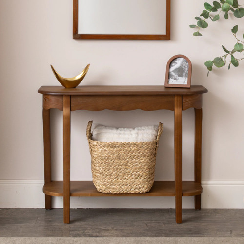 Wooden half moon - console, table