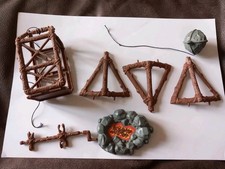 Original Parts For Star Wars Ewok Village. Lift, Spit, Fire, Boulder, Supports