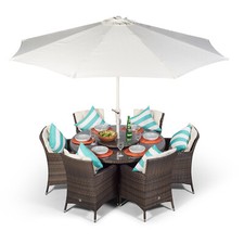 Savannah 6 Seater Round Rattan