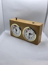 Vintage BHB German Analog Chess Clock Timer Brown Plastic