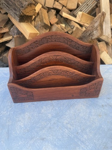 Vintage wooden letter rack - vintage,
