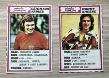 2 Scoop Sportstar Record Cards Leighton James Barry Sheene 