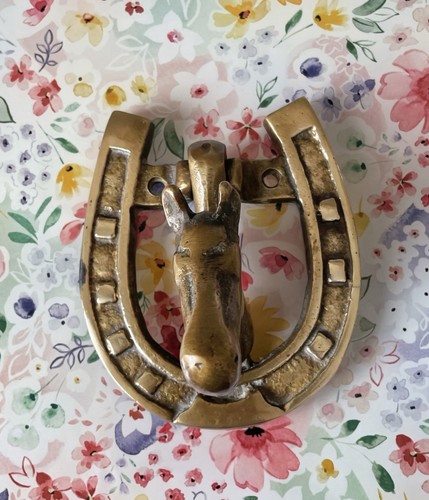 Antique brass door knocker - antique,