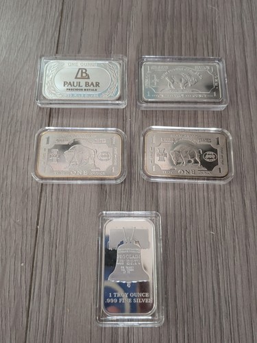 Off 1oz silver bars 999 - 5,