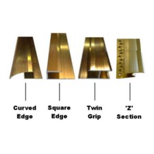 Wood, Carpet, Vinyl, Tile & Laminate Flooring Trim Edging Metal Gold / Silver 