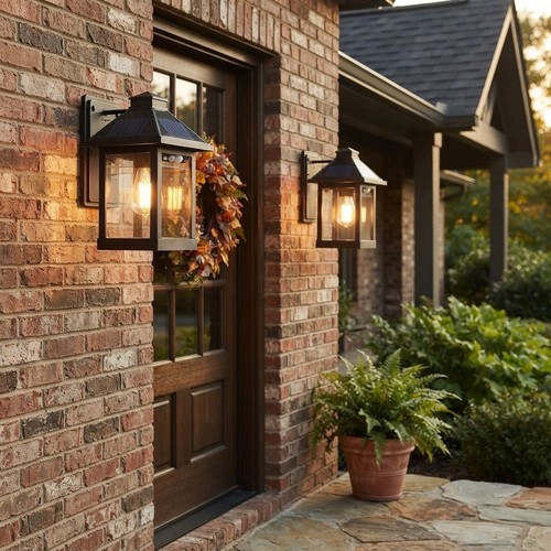 Solar wall lantern lights - solar,