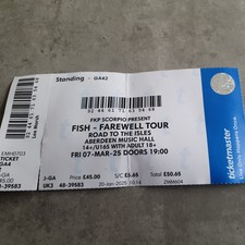 FISH USED TICKET FAREWELL TOUR