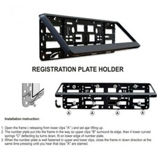 Black Hinged Car Number Plate