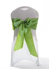 100 B Mint Green Taffeta Wedding Chair Cover Sash Bows