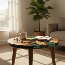Epoxy Resin Round Coffee Table