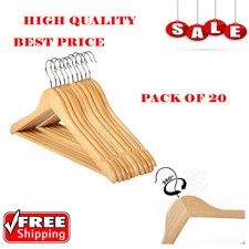 20 X WOODEN COAT HANGERS SUIT