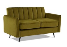 Velvet 2 Seater Sofa in Olive